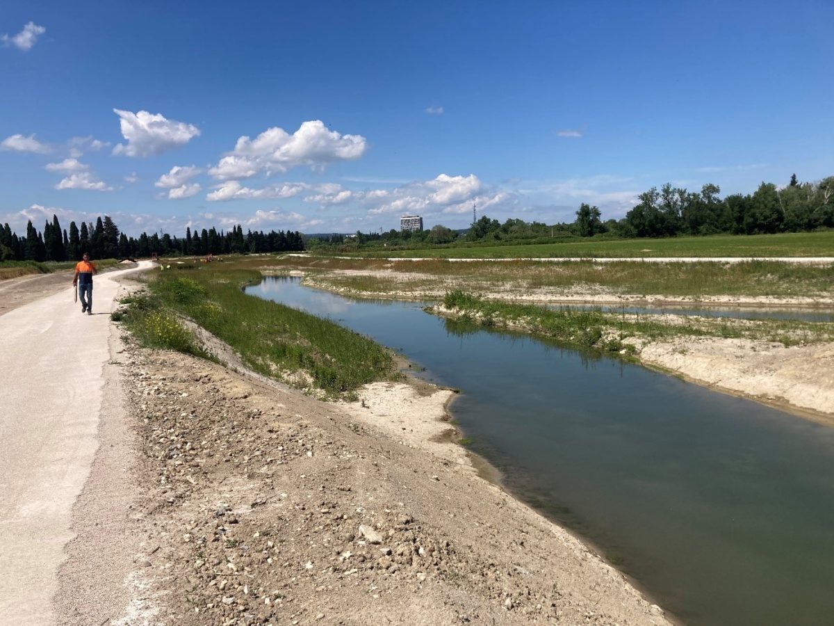 Cadereau Vistre fontaine après travaux (le long des jardins partagés)
