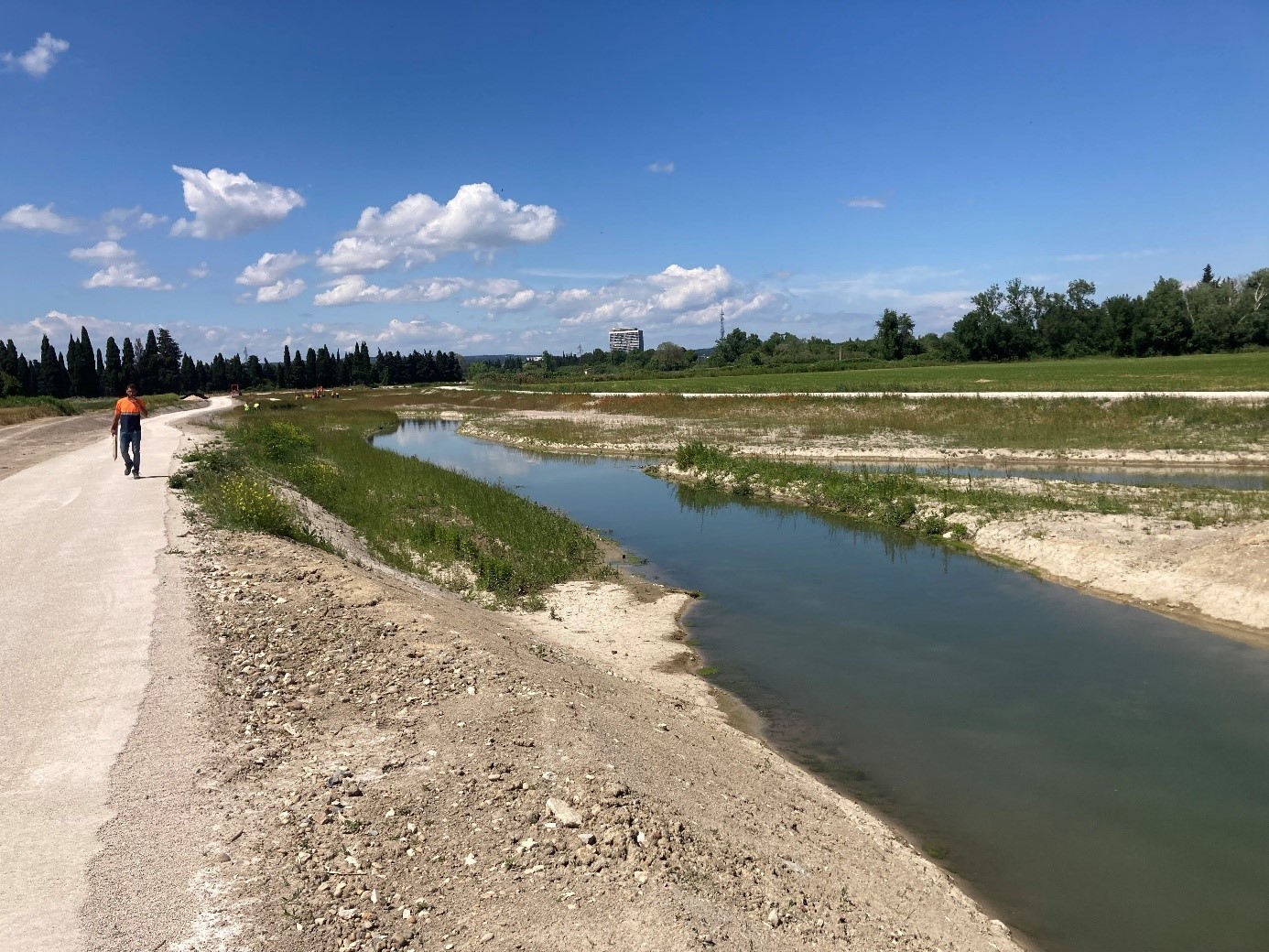 Cadereau Vistre fontaine après travaux (le long des jardins partagés)