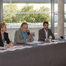 Conférence de presse du 23 septembre 2021 sur le bilan touristique de l'été 2021 - De gauche à droite : Frederic Pastor, Sophie Roulle, Jean-Paul Fournier et Xavier Douais.