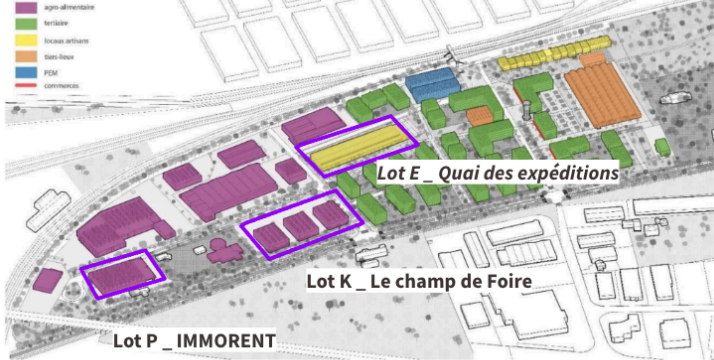 Vue des 3 lots de l'A.M.I.