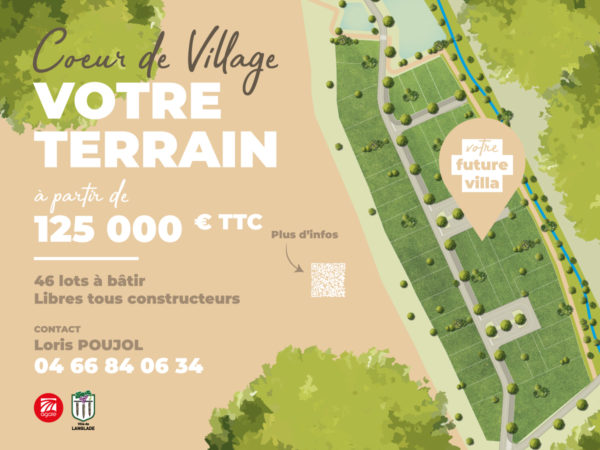Panneau commercialisation ZAC Coeur de Village Langlade